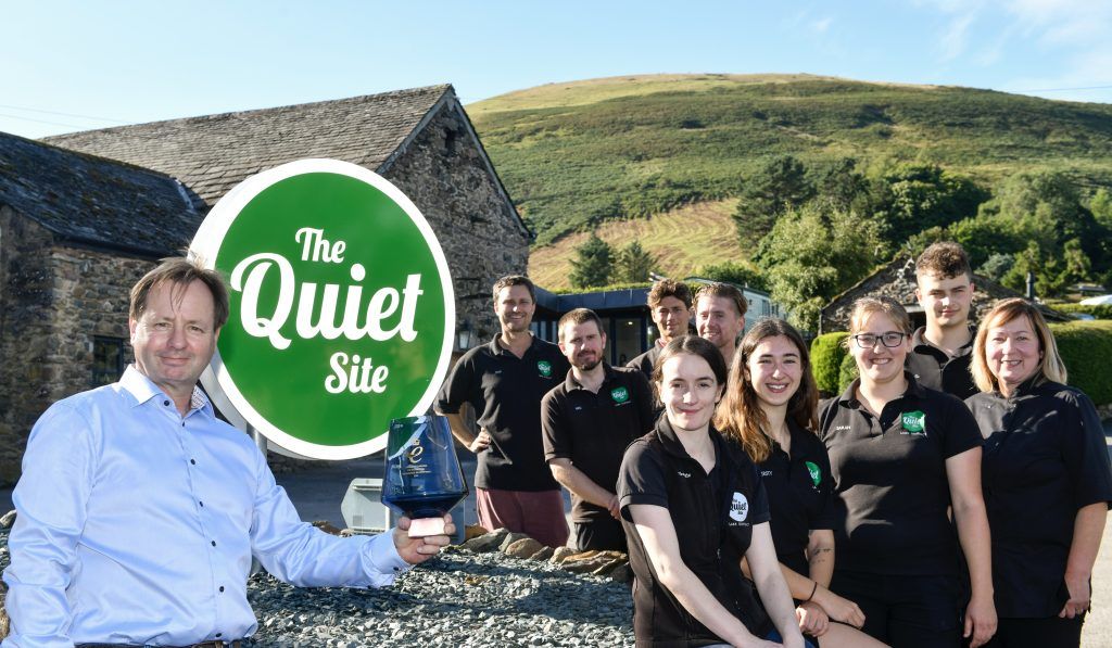 the team outside The Quiet Site glamping, camping and touring park