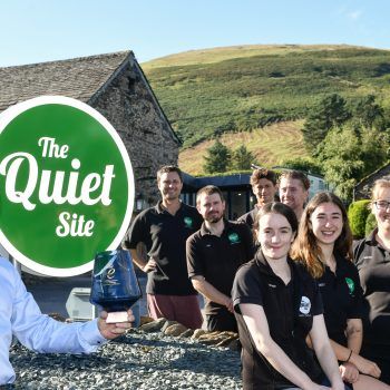 the team outside The Quiet Site glamping, camping and touring park